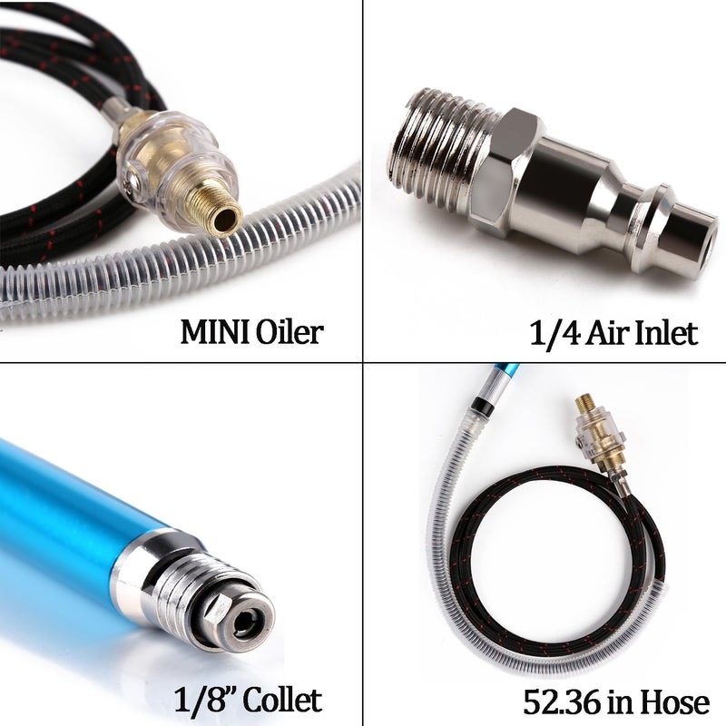 Valianto 1/8" (3mm) Air Micro Grinder, Pneumatic Pencil Die Grinder, 58000 RPM Free Speed - Image 5